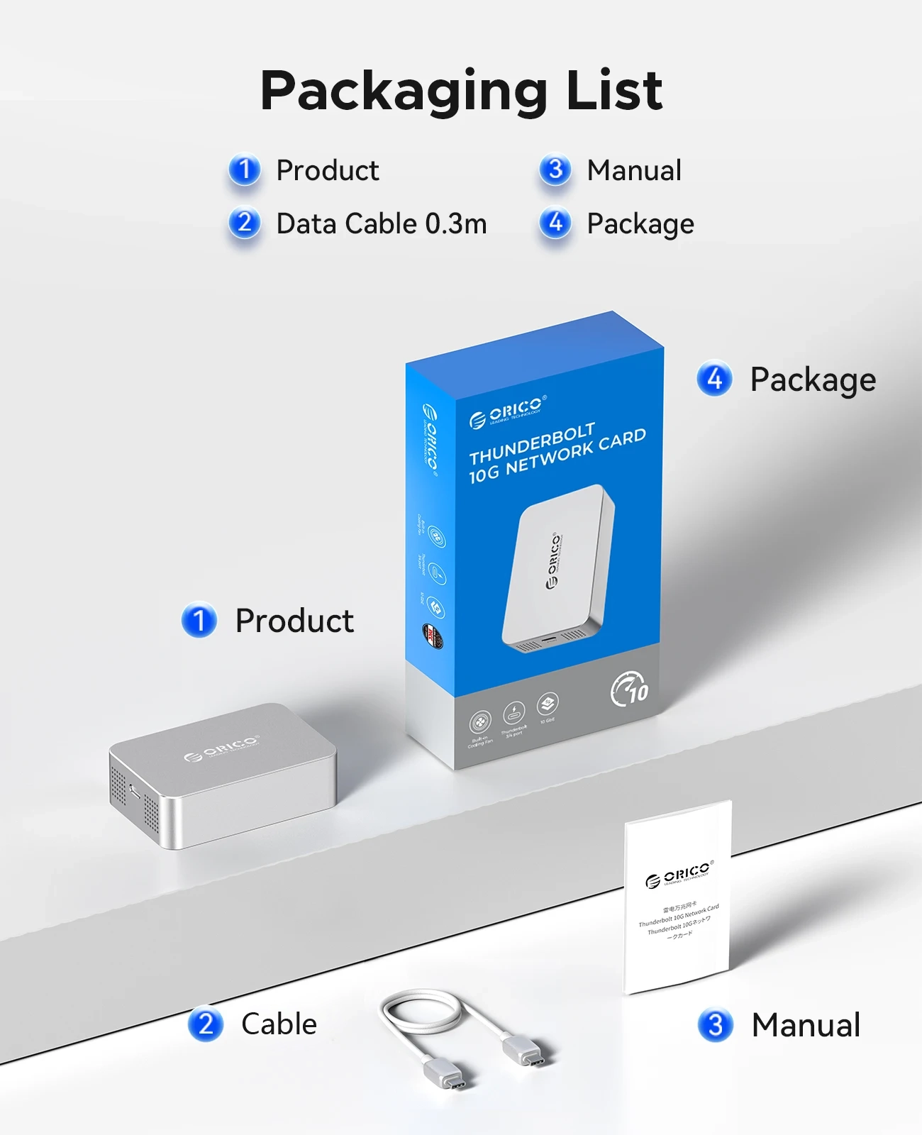 ORICO Type-C to Gigabit Ethernet Adapter [XC-R45] - ORICO-HK